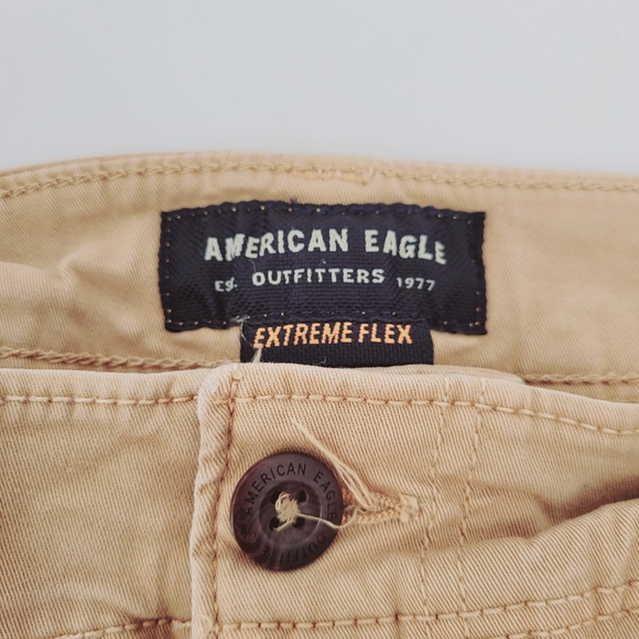 Mens American Eagle Extreme Flex Pants Khaki 36x30 Original Straight - Picture 4 of 5
